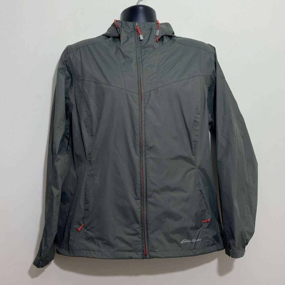 Eddie Bauer Water-Resistant Windbreaker Jacket Olive Green 2XL
